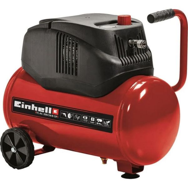 Компрессор Einhell TC-AC 200/24/8 OF масляный [4020590] , 180 л/мин, 24 л