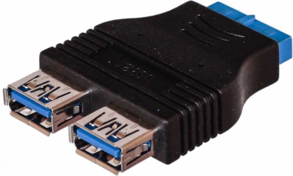 Переходник 5bites USB3004 2 х AF / 20PIN FEMALE